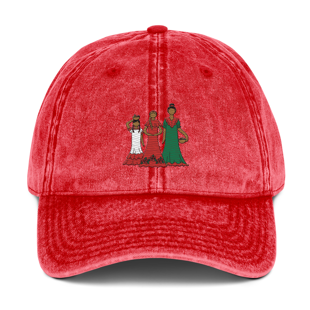 Dominican Faceless Dolls Vintage Cotton Dad Hat