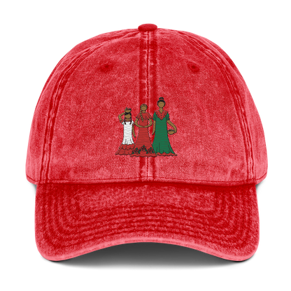 Dominican Faceless Dolls Vintage Cotton Dad Hat