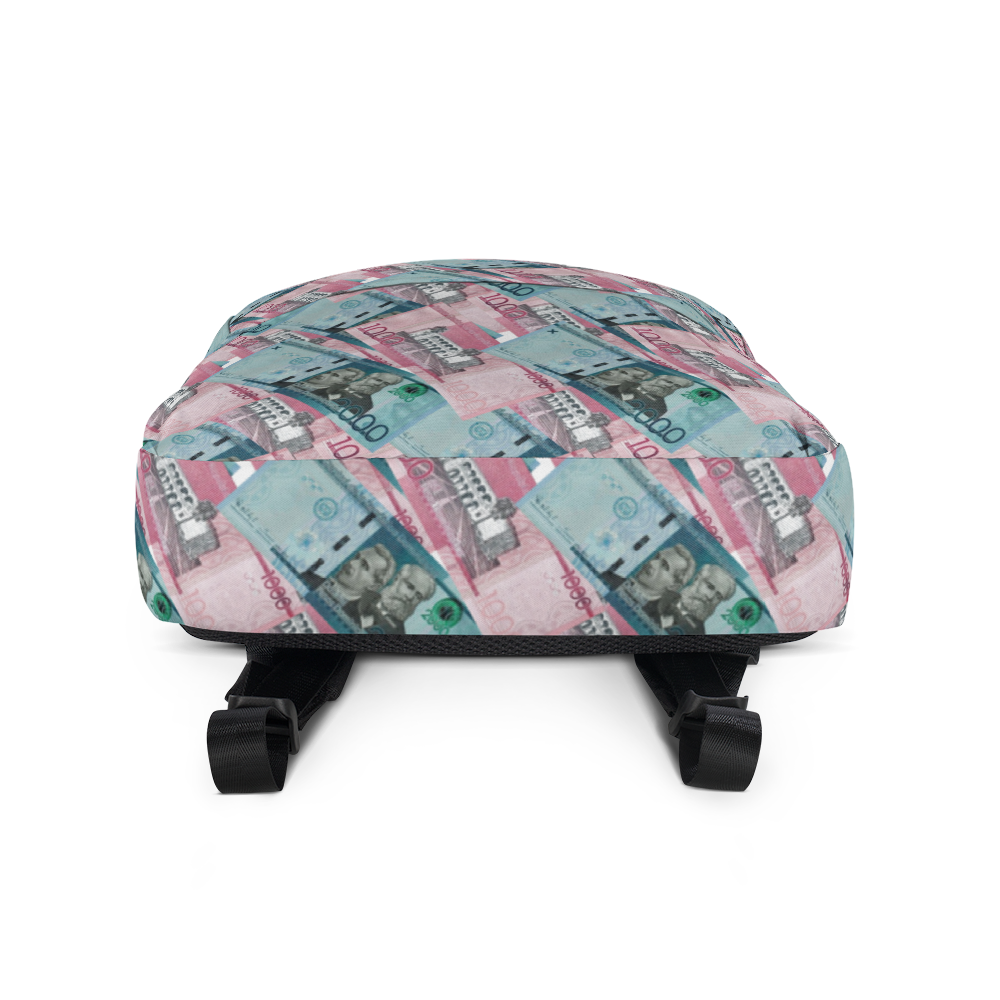 1000 y 2000 Dominican Pesos All-Over Print Backpack  - 2020 - DominicanGirlfriend.com - Frases Dominicanas - República Dominicana Lifestyle Graphic T-Shirts Streetwear & Accessories - New York - Bronx - Washington Heights - Miami - Florida - Boca Chica - USA - Dominican Clothing