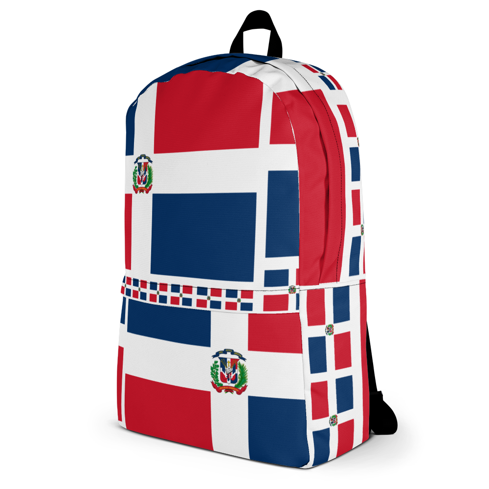 Dominican Republic Flag All-Over Collage Backpack  - 2020 - DominicanGirlfriend.com - Frases Dominicanas - República Dominicana Lifestyle Graphic T-Shirts Streetwear & Accessories - New York - Bronx - Washington Heights - Miami - Florida - Boca Chica - USA - Dominican Clothing