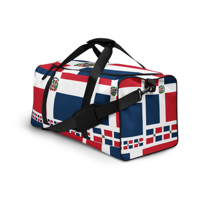 Dominican Republic Flag All-Over Collage Duffle Bag  - 2020 - DominicanGirlfriend.com - Frases Dominicanas - República Dominicana Lifestyle Graphic T-Shirts Streetwear & Accessories - New York - Bronx - Washington Heights - Miami - Florida - Boca Chica - USA - Dominican Clothing