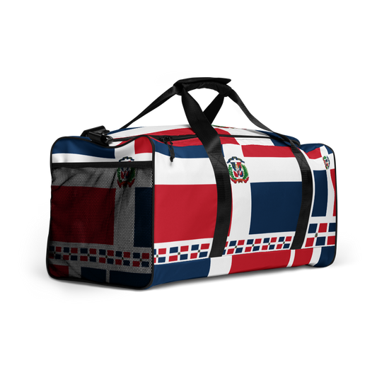 Dominican Republic Flag All-Over Collage Duffle Bag  - 2020 - DominicanGirlfriend.com - Frases Dominicanas - República Dominicana Lifestyle Graphic T-Shirts Streetwear & Accessories - New York - Bronx - Washington Heights - Miami - Florida - Boca Chica - USA - Dominican Clothing