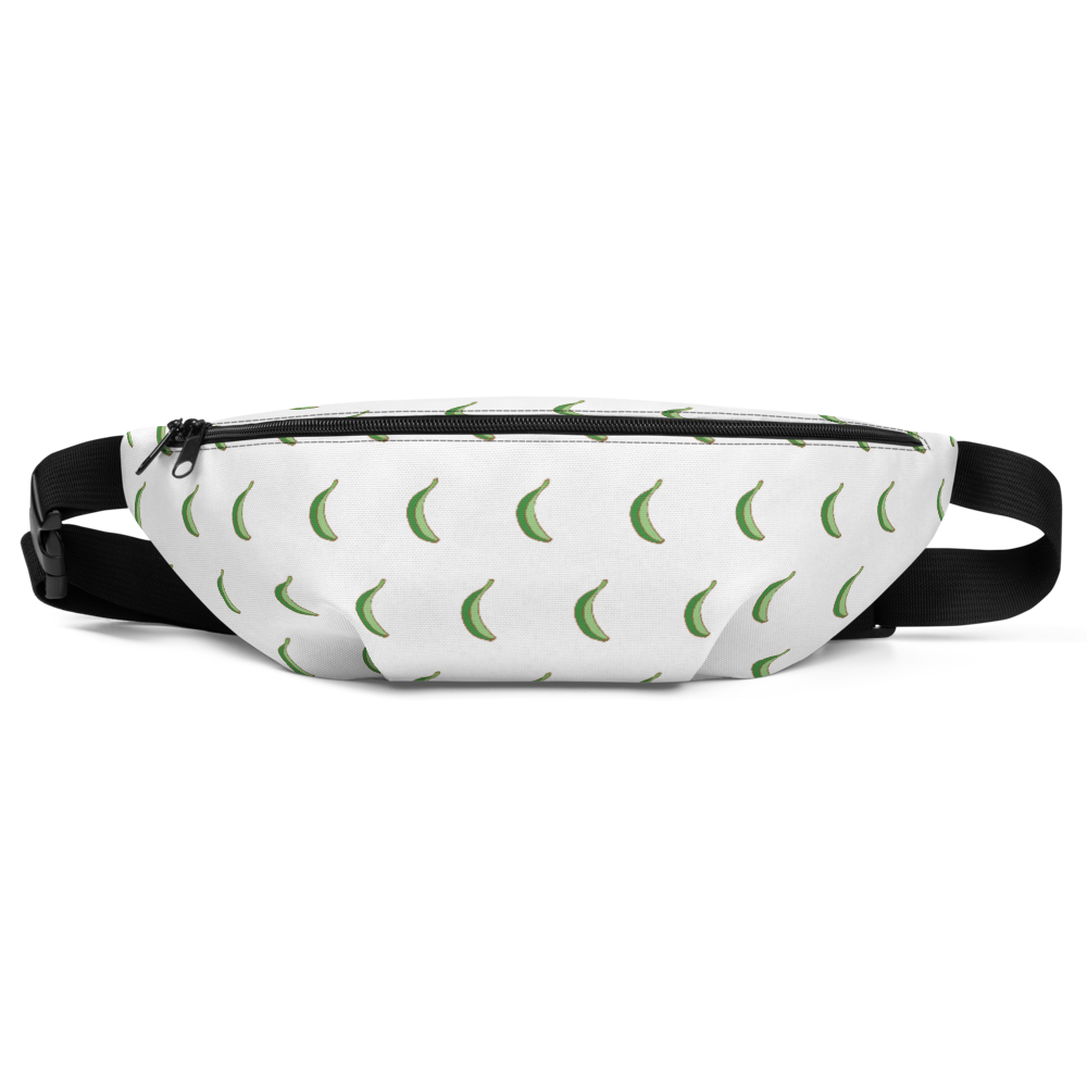 Platano All-Over Fanny Pack (White)  - 2020 - DominicanGirlfriend.com - Frases Dominicanas - República Dominicana Lifestyle Graphic T-Shirts Streetwear & Accessories - New York - Bronx - Washington Heights - Miami - Florida - Boca Chica - USA - Dominican Clothing