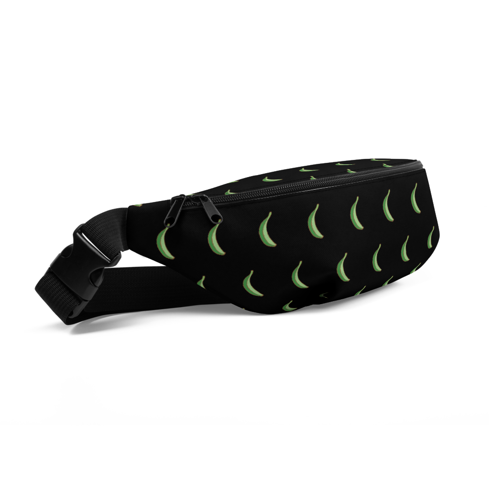 Platano All-Over Fanny Pack (Black)  - 2020 - DominicanGirlfriend.com - Frases Dominicanas - República Dominicana Lifestyle Graphic T-Shirts Streetwear & Accessories - New York - Bronx - Washington Heights - Miami - Florida - Boca Chica - USA - Dominican Clothing