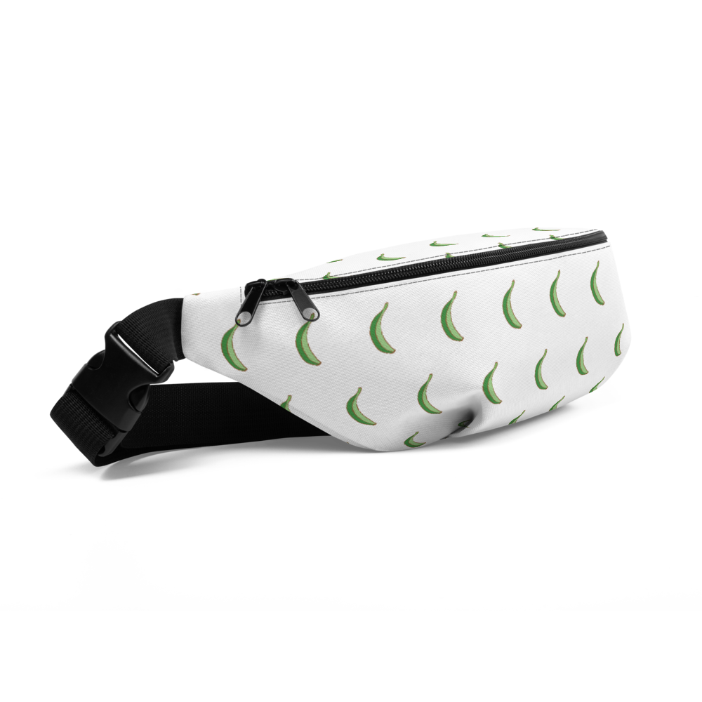 Platano All-Over Fanny Pack (White)  - 2020 - DominicanGirlfriend.com - Frases Dominicanas - República Dominicana Lifestyle Graphic T-Shirts Streetwear & Accessories - New York - Bronx - Washington Heights - Miami - Florida - Boca Chica - USA - Dominican Clothing