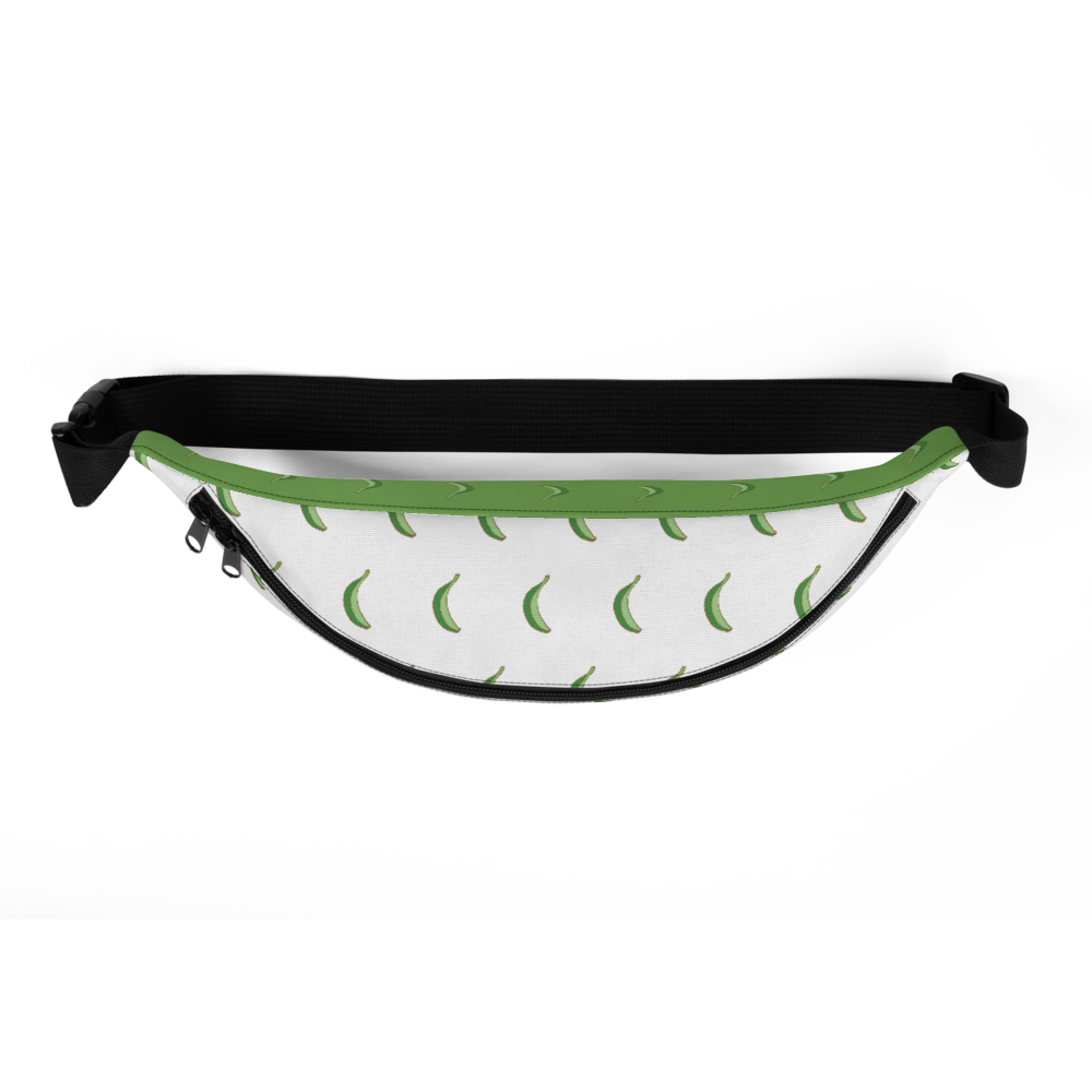 Platano All-Over Fanny Pack (White)  - 2020 - DominicanGirlfriend.com - Frases Dominicanas - República Dominicana Lifestyle Graphic T-Shirts Streetwear & Accessories - New York - Bronx - Washington Heights - Miami - Florida - Boca Chica - USA - Dominican Clothing