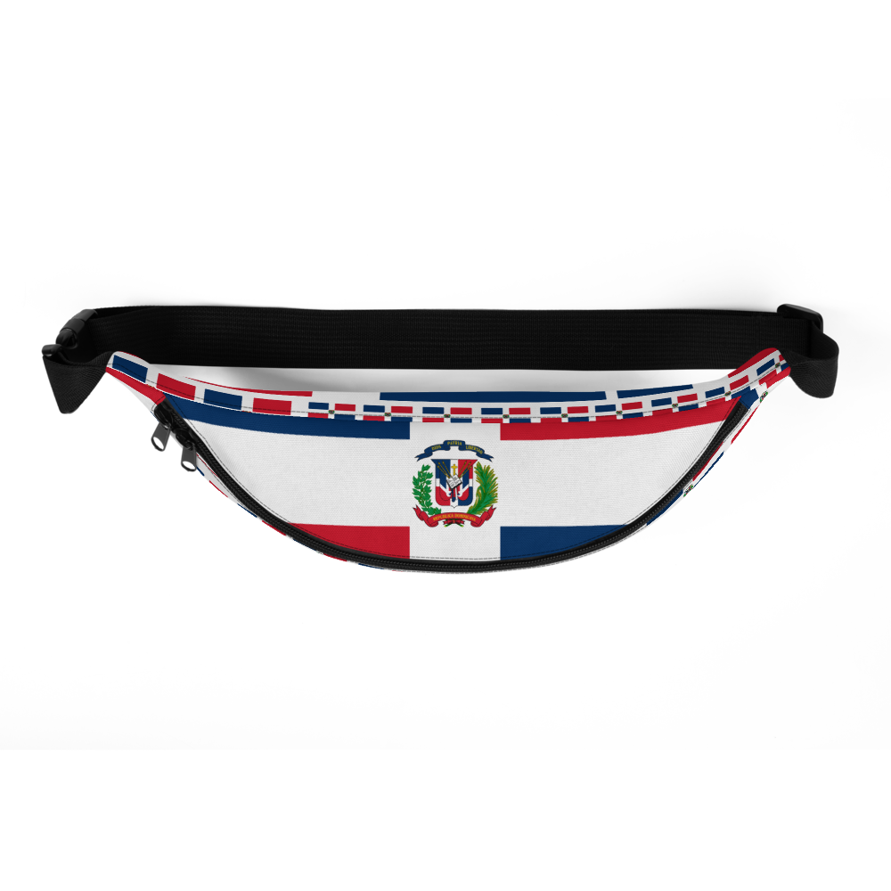 Dominican Republic Flag All-Over Collage Fanny Pack  - 2020 - DominicanGirlfriend.com - Frases Dominicanas - República Dominicana Lifestyle Graphic T-Shirts Streetwear & Accessories - New York - Bronx - Washington Heights - Miami - Florida - Boca Chica - USA - Dominican Clothing