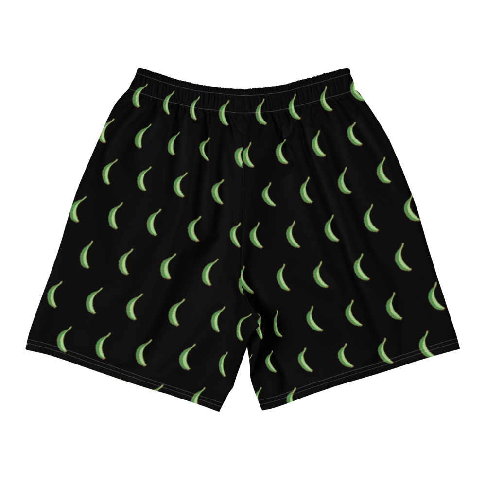 Platano All-Over Men's Athletic Long Shorts (Black)  - 2020 - DominicanGirlfriend.com - Frases Dominicanas - República Dominicana Lifestyle Graphic T-Shirts Streetwear & Accessories - New York - Bronx - Washington Heights - Miami - Florida - Boca Chica - USA - Dominican Clothing