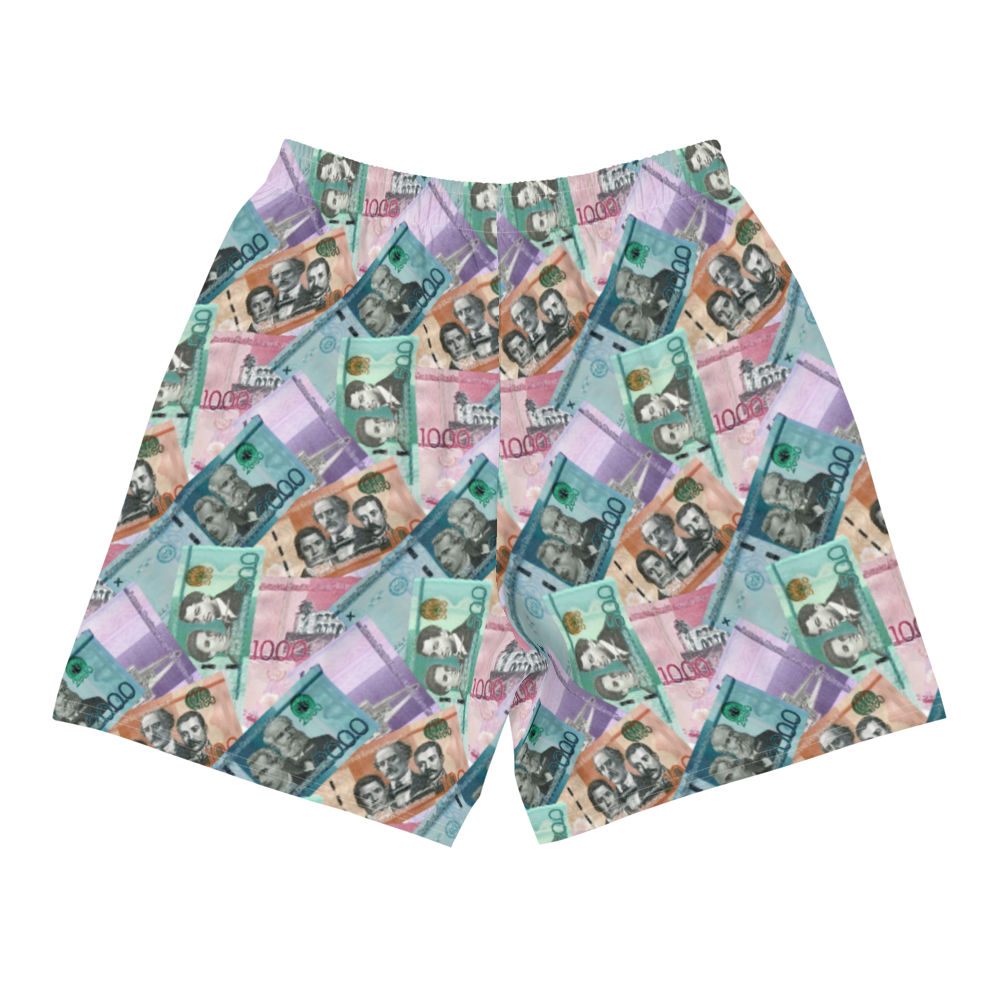 Dominican Pesos Men's Athletic Long Shorts  - 2020 - DominicanGirlfriend.com - Frases Dominicanas - República Dominicana Lifestyle Graphic T-Shirts Streetwear & Accessories - New York - Bronx - Washington Heights - Miami - Florida - Boca Chica - USA - Dominican Clothing