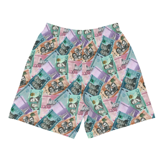 Dominican Pesos Men's Athletic Long Shorts  - 2020 - DominicanGirlfriend.com - Frases Dominicanas - República Dominicana Lifestyle Graphic T-Shirts Streetwear & Accessories - New York - Bronx - Washington Heights - Miami - Florida - Boca Chica - USA - Dominican Clothing