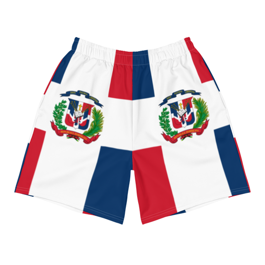 Dominican Republic Flag Men's Athletic Long Shorts  - 2020 - DominicanGirlfriend.com - Frases Dominicanas - República Dominicana Lifestyle Graphic T-Shirts Streetwear & Accessories - New York - Bronx - Washington Heights - Miami - Florida - Boca Chica - USA - Dominican Clothing