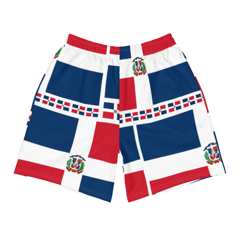 Dominican Republic Flag All-Over Collage Men's Athletic Long Shorts  - 2020 - DominicanGirlfriend.com - Frases Dominicanas - República Dominicana Lifestyle Graphic T-Shirts Streetwear & Accessories - New York - Bronx - Washington Heights - Miami - Florida - Boca Chica - USA - Dominican Clothing