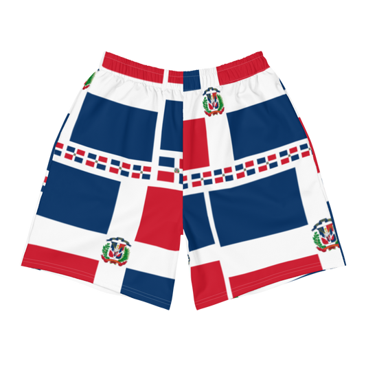 Dominican Republic Flag All-Over Collage Men's Athletic Long Shorts  - 2020 - DominicanGirlfriend.com - Frases Dominicanas - República Dominicana Lifestyle Graphic T-Shirts Streetwear & Accessories - New York - Bronx - Washington Heights - Miami - Florida - Boca Chica - USA - Dominican Clothing