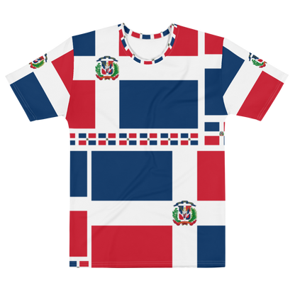 Dominican Republic Flag All-Over Collage Men's T-shirt  - 2020 - DominicanGirlfriend.com - Frases Dominicanas - República Dominicana Lifestyle Graphic T-Shirts Streetwear & Accessories - New York - Bronx - Washington Heights - Miami - Florida - Boca Chica - USA - Dominican Clothing