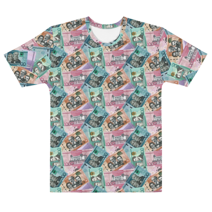 Dominican Pesos All-Over Men's T-shirt  - 2020 - DominicanGirlfriend.com - Frases Dominicanas - República Dominicana Lifestyle Graphic T-Shirts Streetwear & Accessories - New York - Bronx - Washington Heights - Miami - Florida - Boca Chica - USA - Dominican Clothing