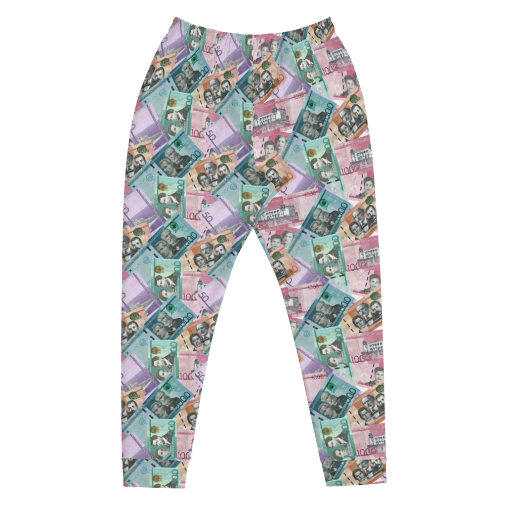 Dominican Pesos All-Over Print Men's Sweatpants  - 2020 - DominicanGirlfriend.com - Frases Dominicanas - República Dominicana Lifestyle Graphic T-Shirts Streetwear & Accessories - New York - Bronx - Washington Heights - Miami - Florida - Boca Chica - USA - Dominican Clothing