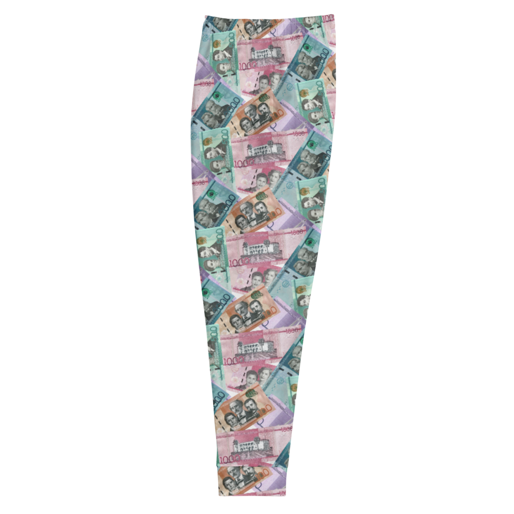 Dominican Pesos All-Over Print Men's Sweatpants  - 2020 - DominicanGirlfriend.com - Frases Dominicanas - República Dominicana Lifestyle Graphic T-Shirts Streetwear & Accessories - New York - Bronx - Washington Heights - Miami - Florida - Boca Chica - USA - Dominican Clothing