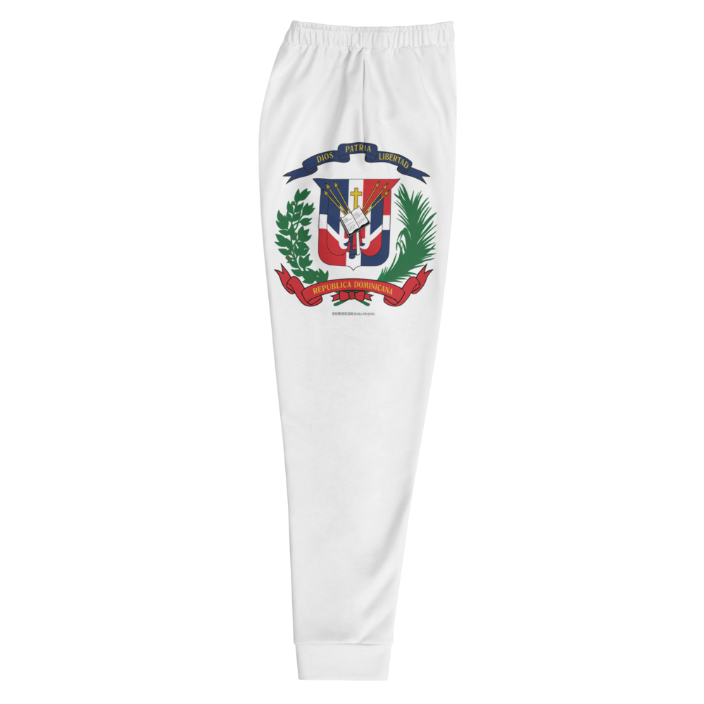 Escudo de la República Dominicana Men's Red Sweatpants Joggers  - 2020 - DominicanGirlfriend.com - Frases Dominicanas - República Dominicana Lifestyle Graphic T-Shirts Streetwear & Accessories - New York - Bronx - Washington Heights - Miami - Florida - Boca Chica - USA - Dominican Clothing