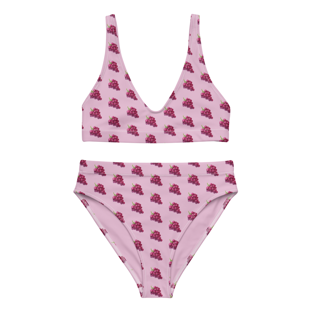 UVA 🍇 All-Over Print High-Waisted Bikini  - 2020 - DominicanGirlfriend.com - Frases Dominicanas - República Dominicana Lifestyle Graphic T-Shirts Streetwear & Accessories - New York - Bronx - Washington Heights - Miami - Florida - Boca Chica - USA - Dominican Clothing