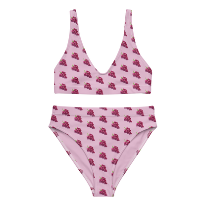 UVA 🍇 All-Over Print High-Waisted Bikini  - 2020 - DominicanGirlfriend.com - Frases Dominicanas - República Dominicana Lifestyle Graphic T-Shirts Streetwear & Accessories - New York - Bronx - Washington Heights - Miami - Florida - Boca Chica - USA - Dominican Clothing
