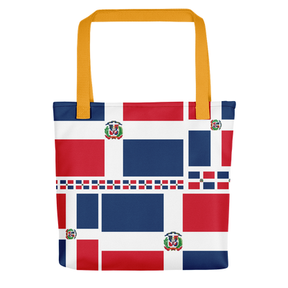 Dominican Republic Flag All-Over Collage Tote Bag  - 2020 - DominicanGirlfriend.com - Frases Dominicanas - República Dominicana Lifestyle Graphic T-Shirts Streetwear & Accessories - New York - Bronx - Washington Heights - Miami - Florida - Boca Chica - USA - Dominican Clothing