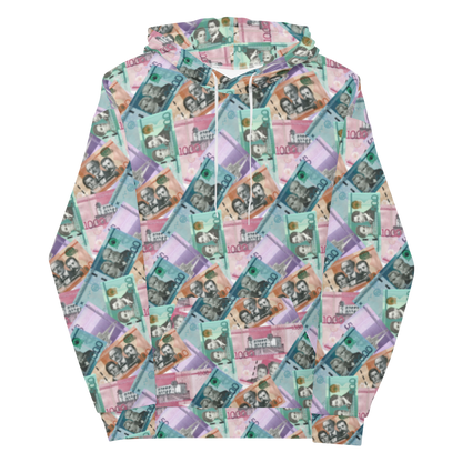 Dominican Pesos All Over Print Unisex Hoodie  - 2020 - DominicanGirlfriend.com - Frases Dominicanas - República Dominicana Lifestyle Graphic T-Shirts Streetwear & Accessories - New York - Bronx - Washington Heights - Miami - Florida - Boca Chica - USA - Dominican Clothing