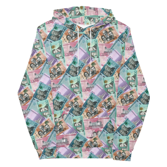 Dominican Pesos All Over Print Unisex Hoodie  - 2020 - DominicanGirlfriend.com - Frases Dominicanas - República Dominicana Lifestyle Graphic T-Shirts Streetwear & Accessories - New York - Bronx - Washington Heights - Miami - Florida - Boca Chica - USA - Dominican Clothing