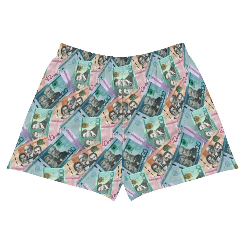 Dominican Pesos Women's Athletic Shorts  - 2020 - DominicanGirlfriend.com - Frases Dominicanas - República Dominicana Lifestyle Graphic T-Shirts Streetwear & Accessories - New York - Bronx - Washington Heights - Miami - Florida - Boca Chica - USA - Dominican Clothing