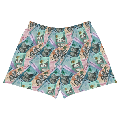 Dominican Pesos Women's Athletic Shorts  - 2020 - DominicanGirlfriend.com - Frases Dominicanas - República Dominicana Lifestyle Graphic T-Shirts Streetwear & Accessories - New York - Bronx - Washington Heights - Miami - Florida - Boca Chica - USA - Dominican Clothing