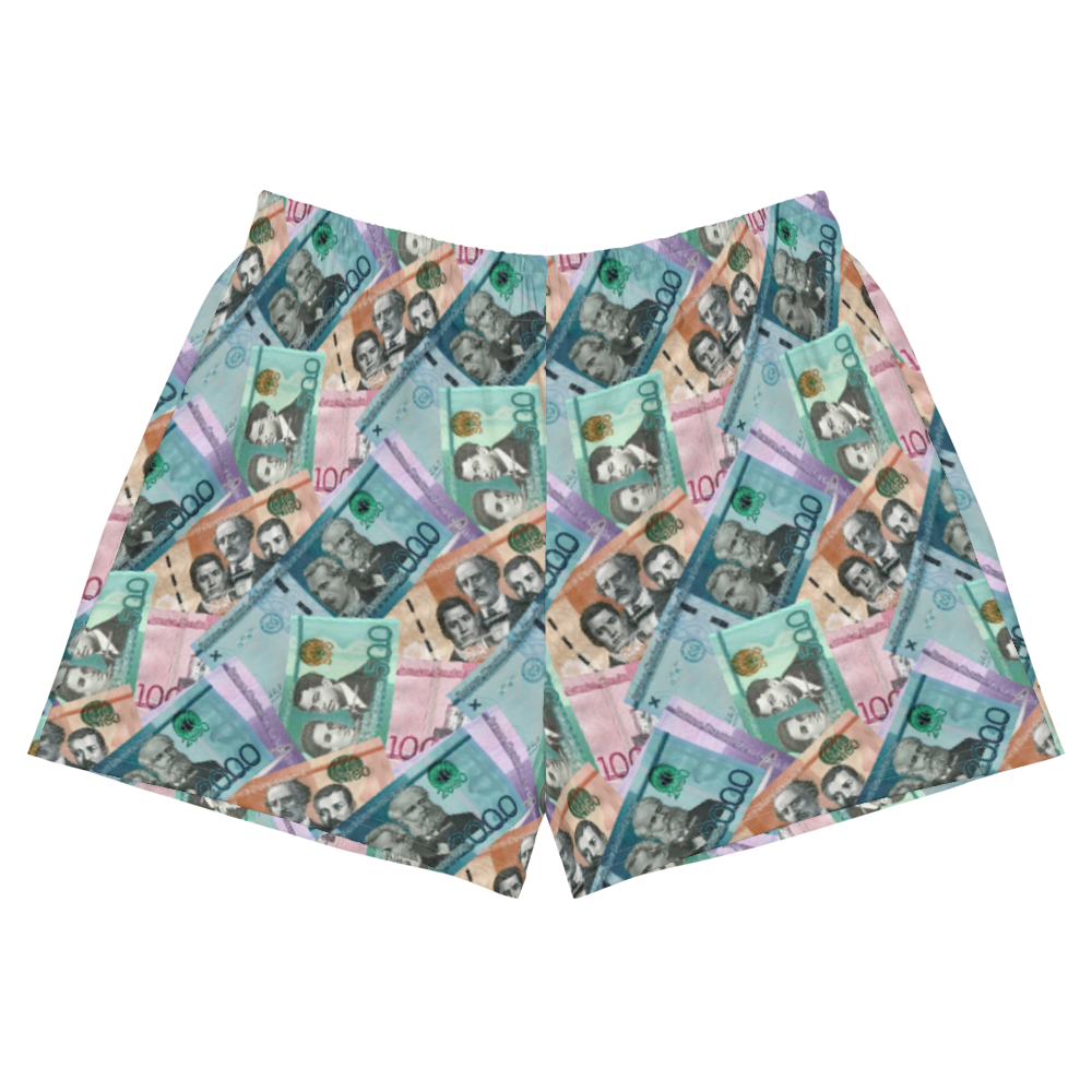 Dominican Pesos Women's Athletic Shorts  - 2020 - DominicanGirlfriend.com - Frases Dominicanas - República Dominicana Lifestyle Graphic T-Shirts Streetwear & Accessories - New York - Bronx - Washington Heights - Miami - Florida - Boca Chica - USA - Dominican Clothing