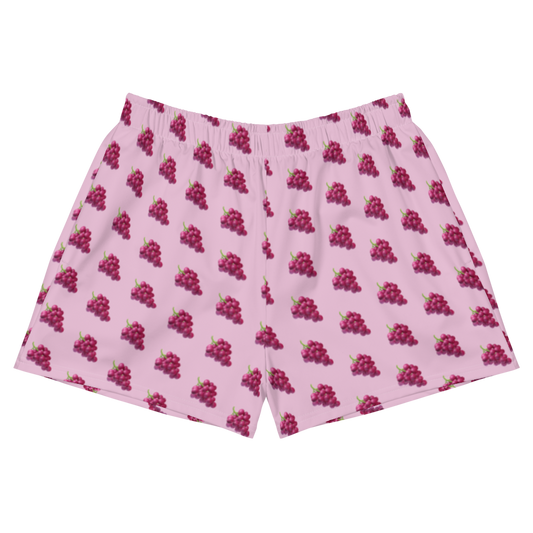 UVA 🍇 All-Over Print Women's Athletic Shorts  - 2020 - DominicanGirlfriend.com - Frases Dominicanas - República Dominicana Lifestyle Graphic T-Shirts Streetwear & Accessories - New York - Bronx - Washington Heights - Miami - Florida - Boca Chica - USA - Dominican Clothing