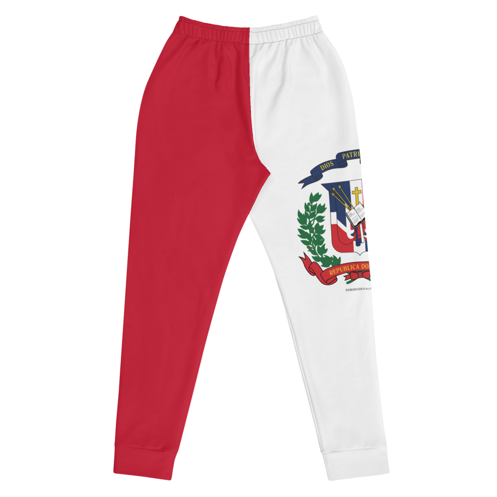 Escudo de la República Dominicana Women's Red Joggers  - 2020 - DominicanGirlfriend.com - Frases Dominicanas - República Dominicana Lifestyle Graphic T-Shirts Streetwear & Accessories - New York - Bronx - Washington Heights - Miami - Florida - Boca Chica - USA - Dominican Clothing