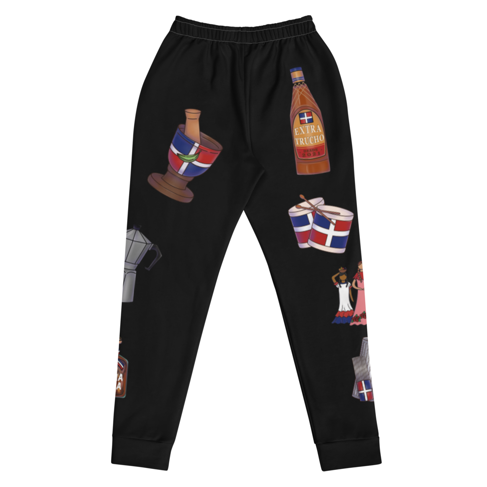 Dominican Treasures Women's Black Joggers  - 2020 - DominicanGirlfriend.com - Frases Dominicanas - República Dominicana Lifestyle Graphic T-Shirts Streetwear & Accessories - New York - Bronx - Washington Heights - Miami - Florida - Boca Chica - USA - Dominican Clothing