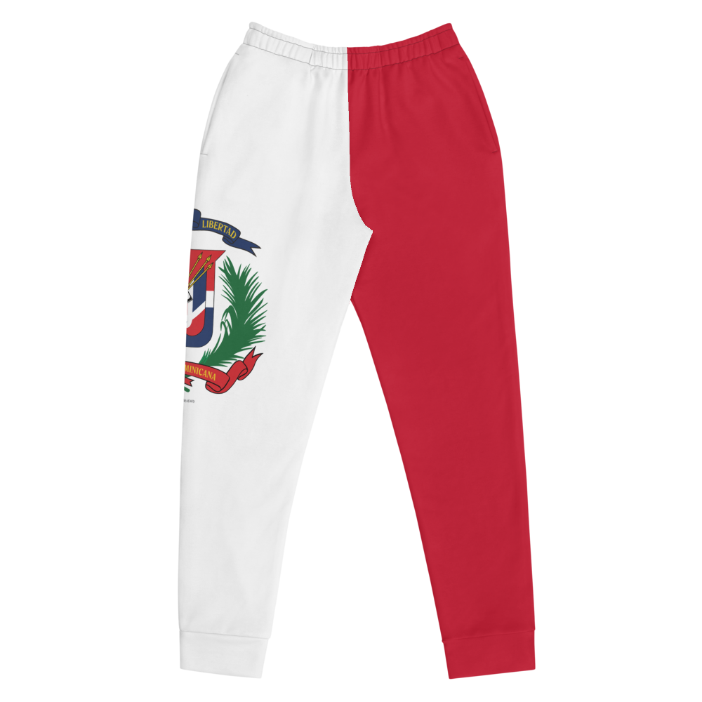 Escudo de la República Dominicana Women's Red Joggers  - 2020 - DominicanGirlfriend.com - Frases Dominicanas - República Dominicana Lifestyle Graphic T-Shirts Streetwear & Accessories - New York - Bronx - Washington Heights - Miami - Florida - Boca Chica - USA - Dominican Clothing