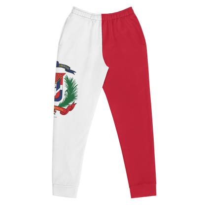 Escudo de la República Dominicana Women's Red Joggers  - 2020 - DominicanGirlfriend.com - Frases Dominicanas - República Dominicana Lifestyle Graphic T-Shirts Streetwear & Accessories - New York - Bronx - Washington Heights - Miami - Florida - Boca Chica - USA - Dominican Clothing