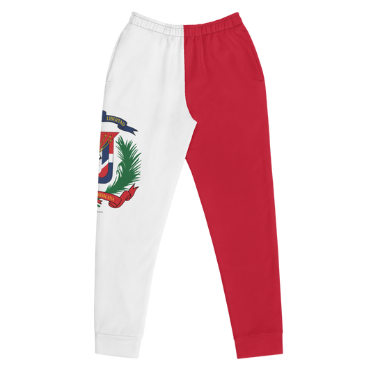 Escudo de la República Dominicana Women's Red Joggers  - 2020 - DominicanGirlfriend.com - Frases Dominicanas - República Dominicana Lifestyle Graphic T-Shirts Streetwear & Accessories - New York - Bronx - Washington Heights - Miami - Florida - Boca Chica - USA - Dominican Clothing