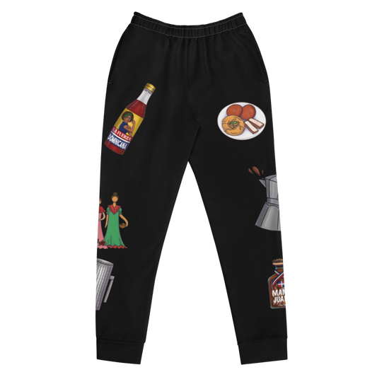 Dominican Treasures Women's Black Joggers  - 2020 - DominicanGirlfriend.com - Frases Dominicanas - República Dominicana Lifestyle Graphic T-Shirts Streetwear & Accessories - New York - Bronx - Washington Heights - Miami - Florida - Boca Chica - USA - Dominican Clothing