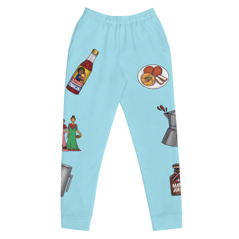 Dominican Treasures Women's Blizzard Blue Joggers  - 2020 - DominicanGirlfriend.com - Frases Dominicanas - República Dominicana Lifestyle Graphic T-Shirts Streetwear & Accessories - New York - Bronx - Washington Heights - Miami - Florida - Boca Chica - USA - Dominican Clothing