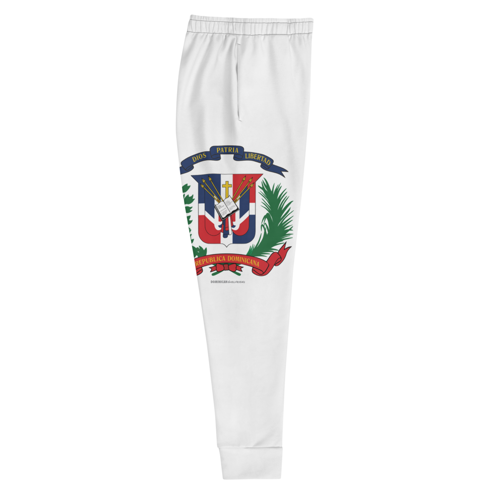 Escudo de la República Dominicana Women's Red Joggers  - 2020 - DominicanGirlfriend.com - Frases Dominicanas - República Dominicana Lifestyle Graphic T-Shirts Streetwear & Accessories - New York - Bronx - Washington Heights - Miami - Florida - Boca Chica - USA - Dominican Clothing