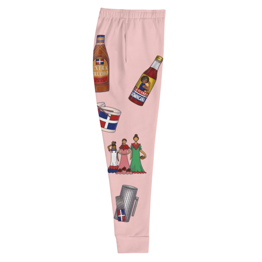 Dominican Treasures Women's Pink Joggers  - 2020 - DominicanGirlfriend.com - Frases Dominicanas - República Dominicana Lifestyle Graphic T-Shirts Streetwear & Accessories - New York - Bronx - Washington Heights - Miami - Florida - Boca Chica - USA - Dominican Clothing