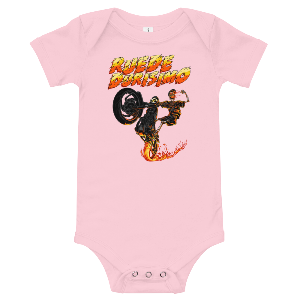 Ruede Durisimo Baby Short Sleeve One Piece  - 2020 - DominicanGirlfriend.com - Frases Dominicanas - República Dominicana Lifestyle Graphic T-Shirts Streetwear & Accessories - New York - Bronx - Washington Heights - Miami - Florida - Boca Chica - USA - Dominican Clothing