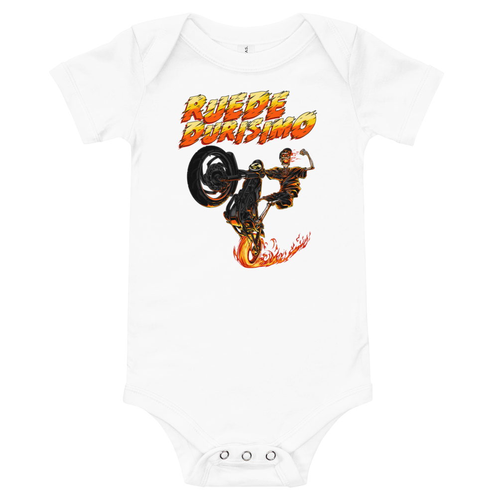 Ruede Durisimo Baby Short Sleeve One Piece  - 2020 - DominicanGirlfriend.com - Frases Dominicanas - República Dominicana Lifestyle Graphic T-Shirts Streetwear & Accessories - New York - Bronx - Washington Heights - Miami - Florida - Boca Chica - USA - Dominican Clothing