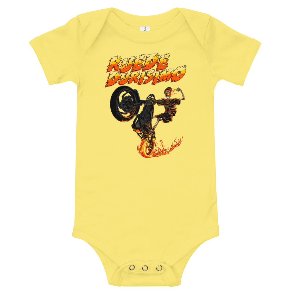 Ruede Durisimo Baby Short Sleeve One Piece  - 2020 - DominicanGirlfriend.com - Frases Dominicanas - República Dominicana Lifestyle Graphic T-Shirts Streetwear & Accessories - New York - Bronx - Washington Heights - Miami - Florida - Boca Chica - USA - Dominican Clothing