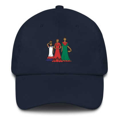 Dominican Faceless Dolls Dad Hat  - 2020 - DominicanGirlfriend.com - Frases Dominicanas - República Dominicana Lifestyle Graphic T-Shirts Streetwear & Accessories - New York - Bronx - Washington Heights - Miami - Florida - Boca Chica - USA - Dominican Clothing