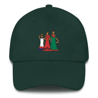 Dominican Faceless Dolls Dad Hat  - 2020 - DominicanGirlfriend.com - Frases Dominicanas - República Dominicana Lifestyle Graphic T-Shirts Streetwear & Accessories - New York - Bronx - Washington Heights - Miami - Florida - Boca Chica - USA - Dominican Clothing