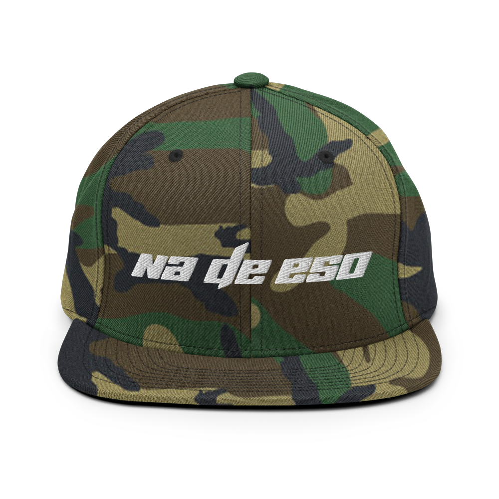 Na De Eso Snapback Hat  - 2020 - DominicanGirlfriend.com - Frases Dominicanas - República Dominicana Lifestyle Graphic T-Shirts Streetwear & Accessories - New York - Bronx - Washington Heights - Miami - Florida - Boca Chica - USA - Dominican Clothing