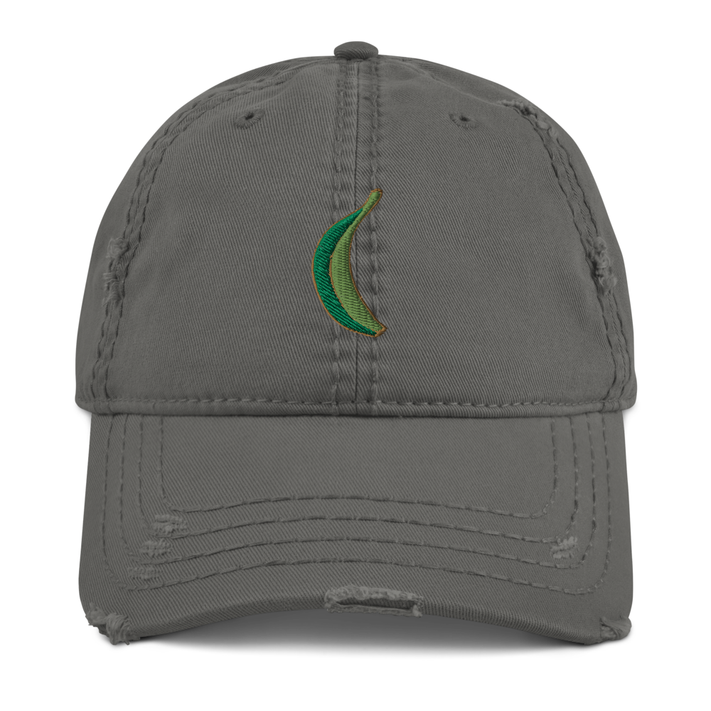 Platano Distressed Dad Hat  - 2020 - DominicanGirlfriend.com - Frases Dominicanas - República Dominicana Lifestyle Graphic T-Shirts Streetwear & Accessories - New York - Bronx - Washington Heights - Miami - Florida - Boca Chica - USA - Dominican Clothing
