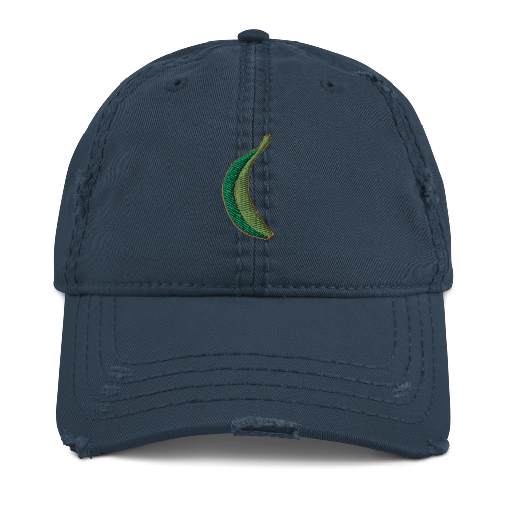 Platano Distressed Dad Hat  - 2020 - DominicanGirlfriend.com - Frases Dominicanas - República Dominicana Lifestyle Graphic T-Shirts Streetwear & Accessories - New York - Bronx - Washington Heights - Miami - Florida - Boca Chica - USA - Dominican Clothing