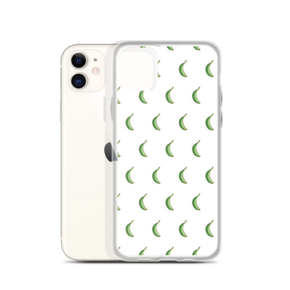 Platano All-Over iPhone Case (White)  - 2020 - DominicanGirlfriend.com - Frases Dominicanas - República Dominicana Lifestyle Graphic T-Shirts Streetwear & Accessories - New York - Bronx - Washington Heights - Miami - Florida - Boca Chica - USA - Dominican Clothing