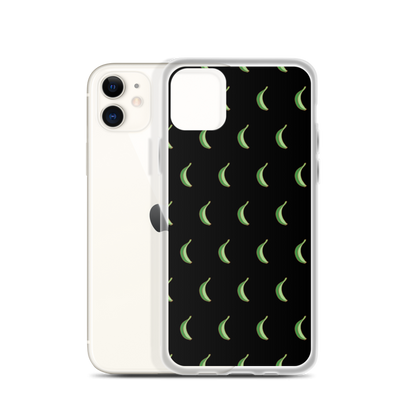 Platano All-Over iPhone Case (Black)  - 2020 - DominicanGirlfriend.com - Frases Dominicanas - República Dominicana Lifestyle Graphic T-Shirts Streetwear & Accessories - New York - Bronx - Washington Heights - Miami - Florida - Boca Chica - USA - Dominican Clothing